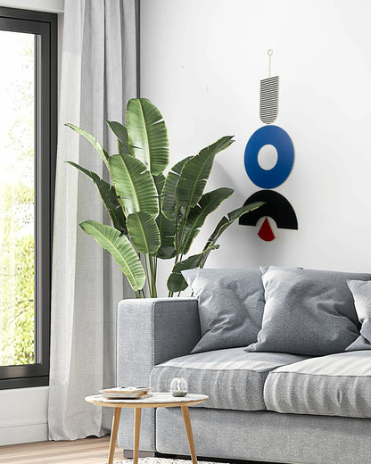 תכשיט קיר גיאומטרי כחול