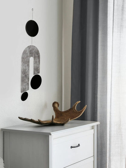 שלישיית תכשיטי קיר - אפור