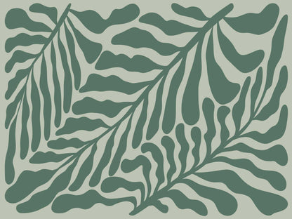 פלייסמט ויניל - דגם Green leaf