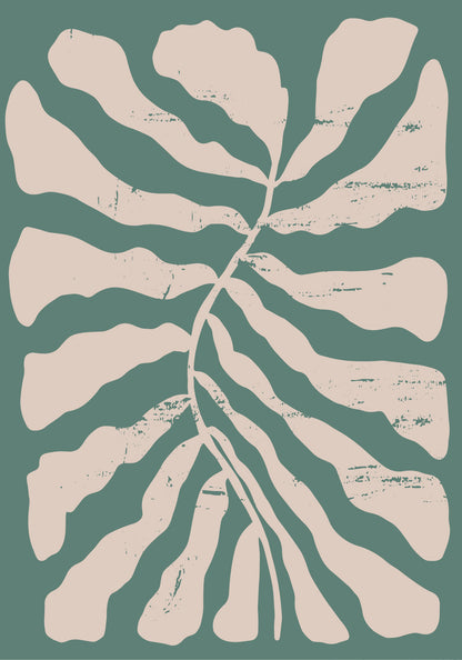פוסטר - Abstract green leaf