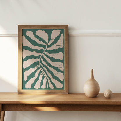 הדפס - Abstract green leaf