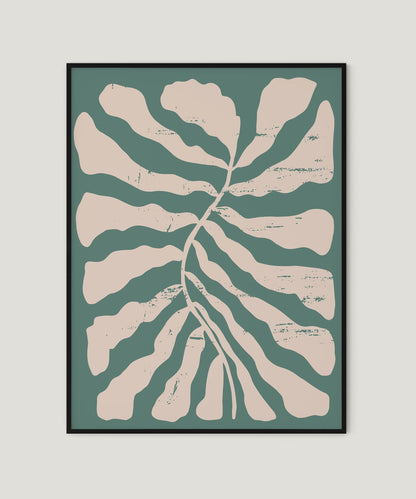 פוסטר - Abstract green leaf