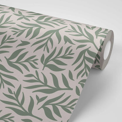 טפט לקיר - דגם  עלים ירוקים