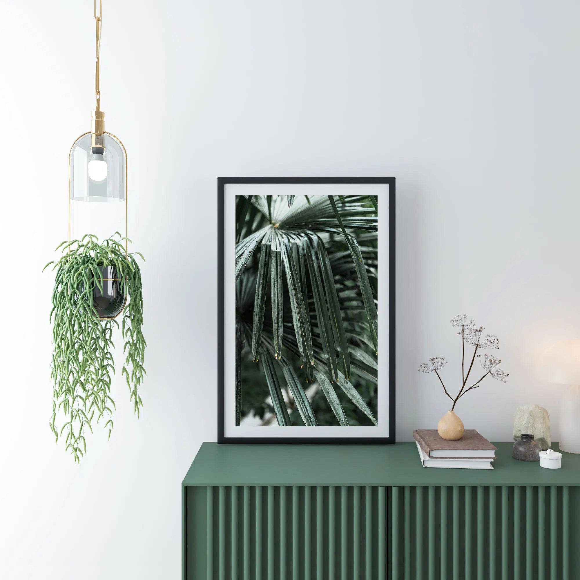 עודפים - הדפס למיסגור - Seaside green leaves 02
