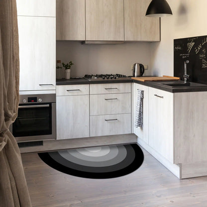 שטיח ויניל חצי עיגול - Gray Rainbow