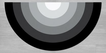 שטיח ויניל חצי עיגול - Gray Rainbow