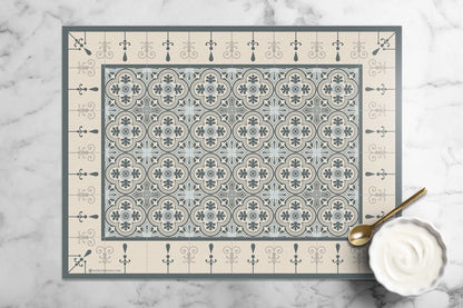 פלייסמט ויניל - דגם רומא אפור