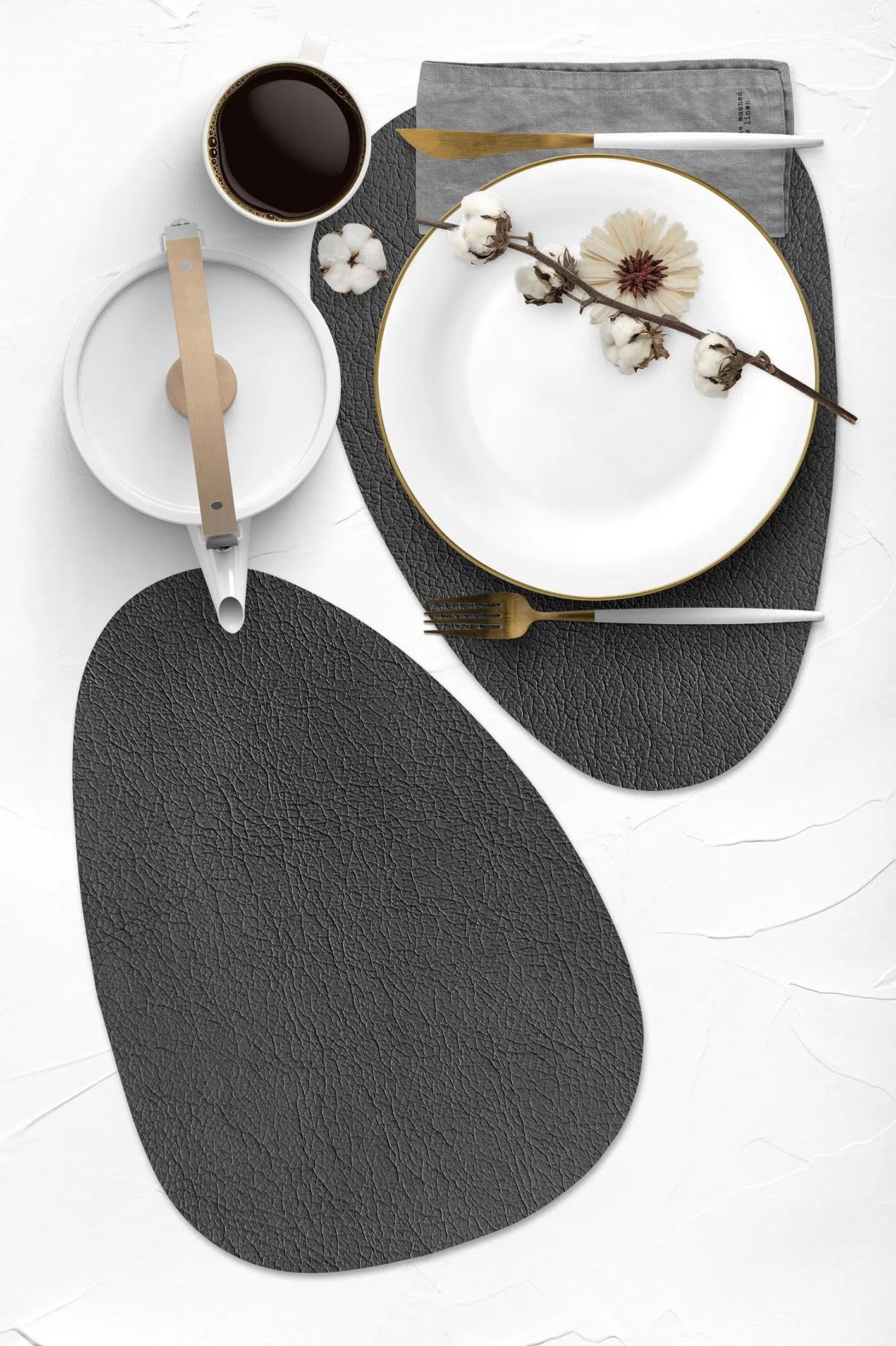 פלייסמט ויניל - צורני אפור