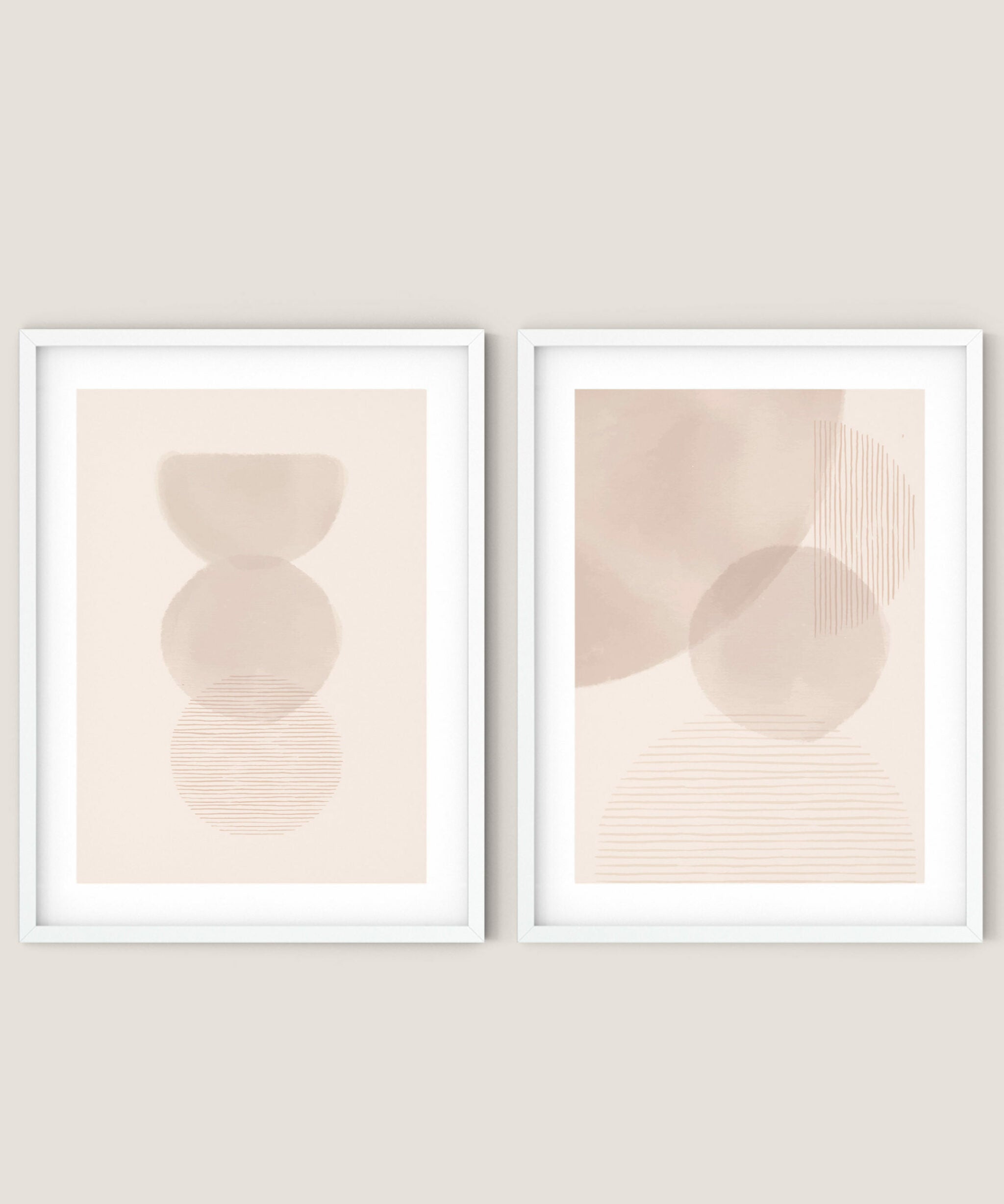 זוג הדפסים - Abstract Balance