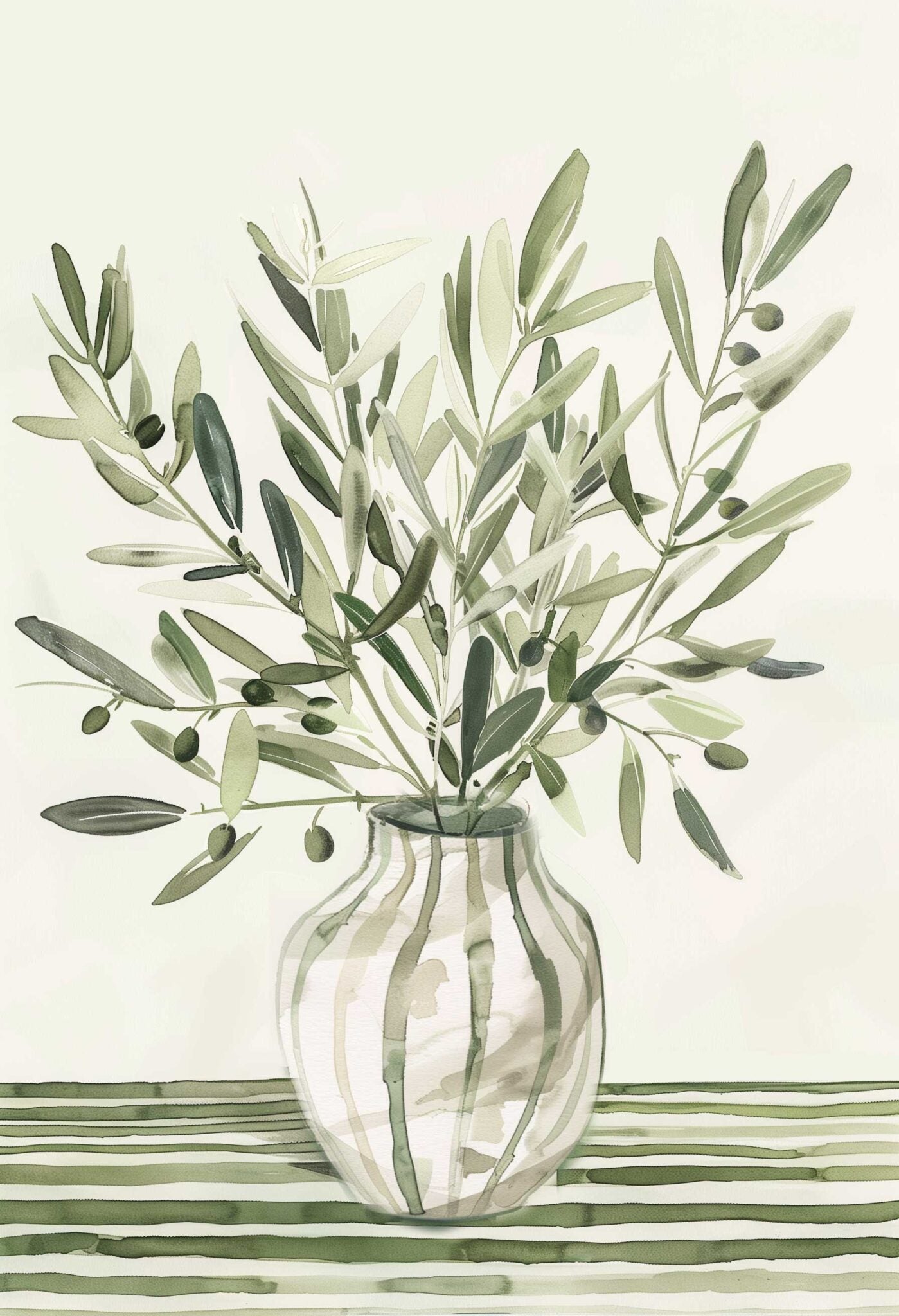 הדפס - Olive vase