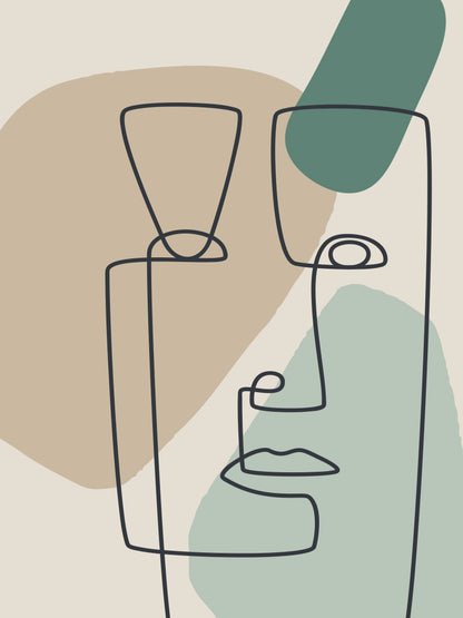 זוג הדפסים - Minimal Faces