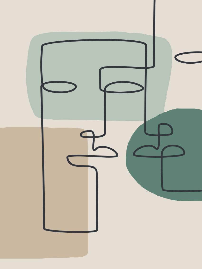 זוג הדפסים - Minimal Faces