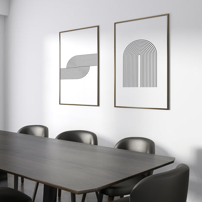 שלישיית פוסטרים - Geometric shapes