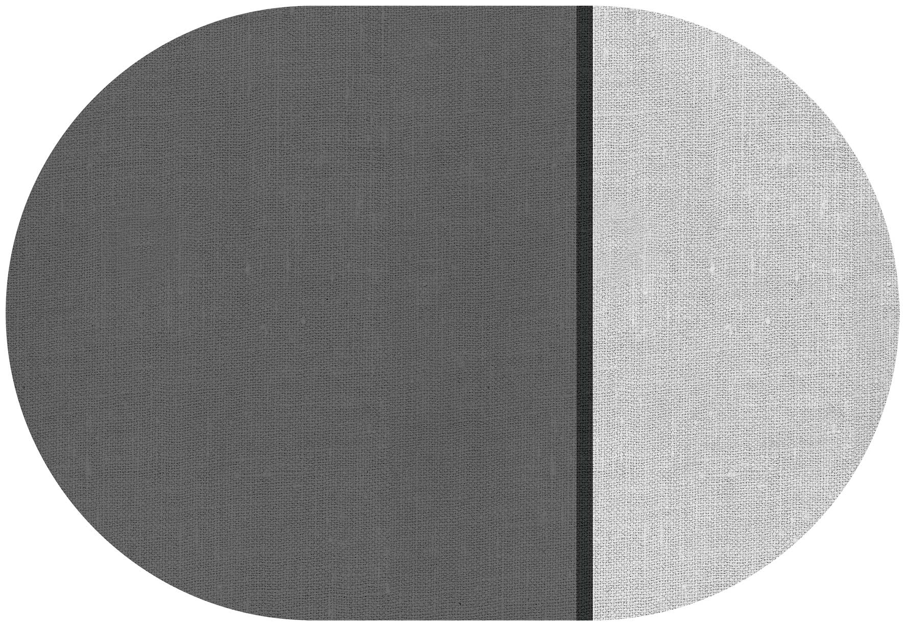 פלייסמט ויניל אליפטי - דגם אפור