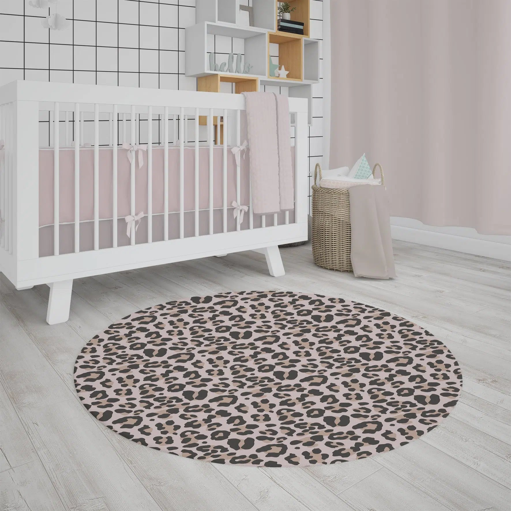 שטיח ויניל עגול - דגם מנומר