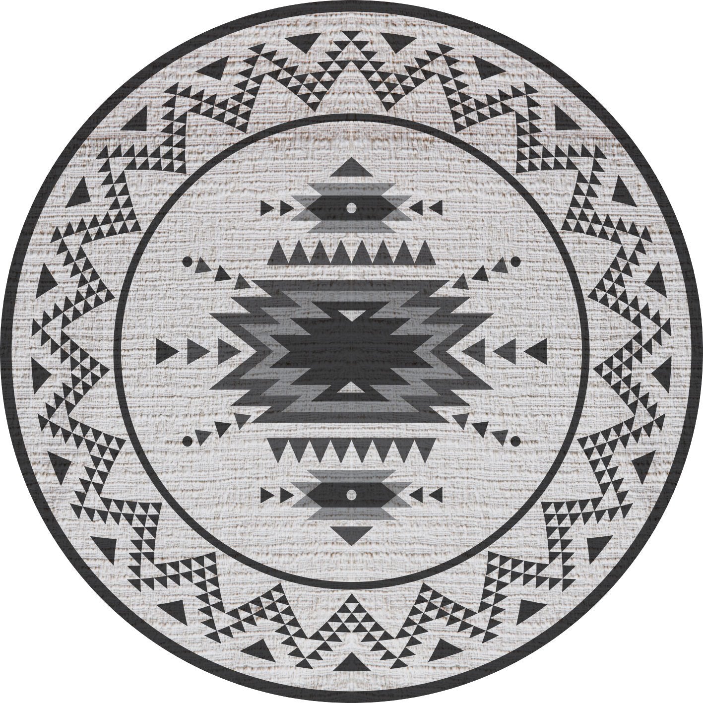 שטיח ויניל עגול - דגם Boho BW