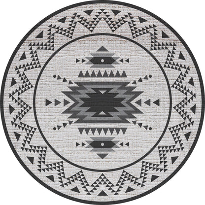 שטיח ויניל עגול - דגם Boho BW