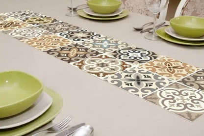 ראנר ויניל - דגם Tiles חום