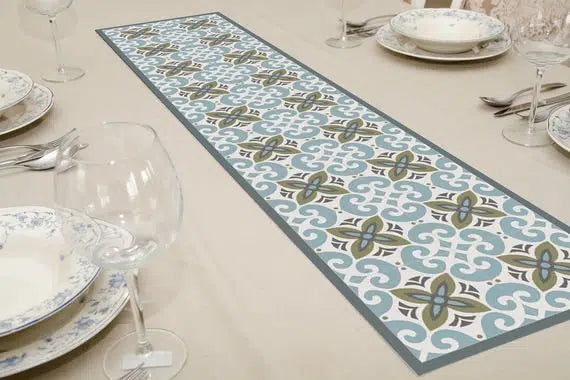 ראנר ויניל - דגם ערבסק אפור