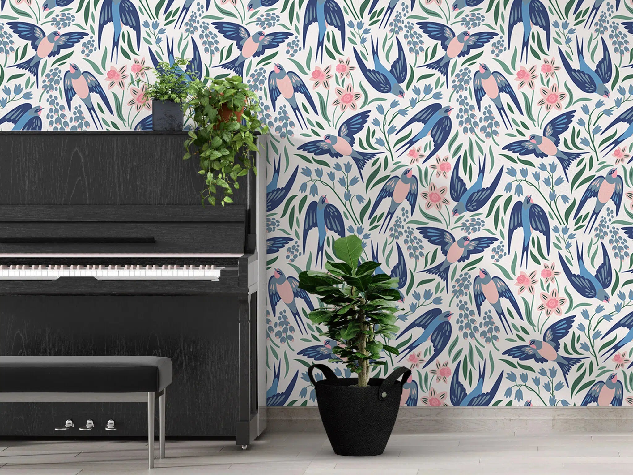 טפט לקיר - דגם  Swallows