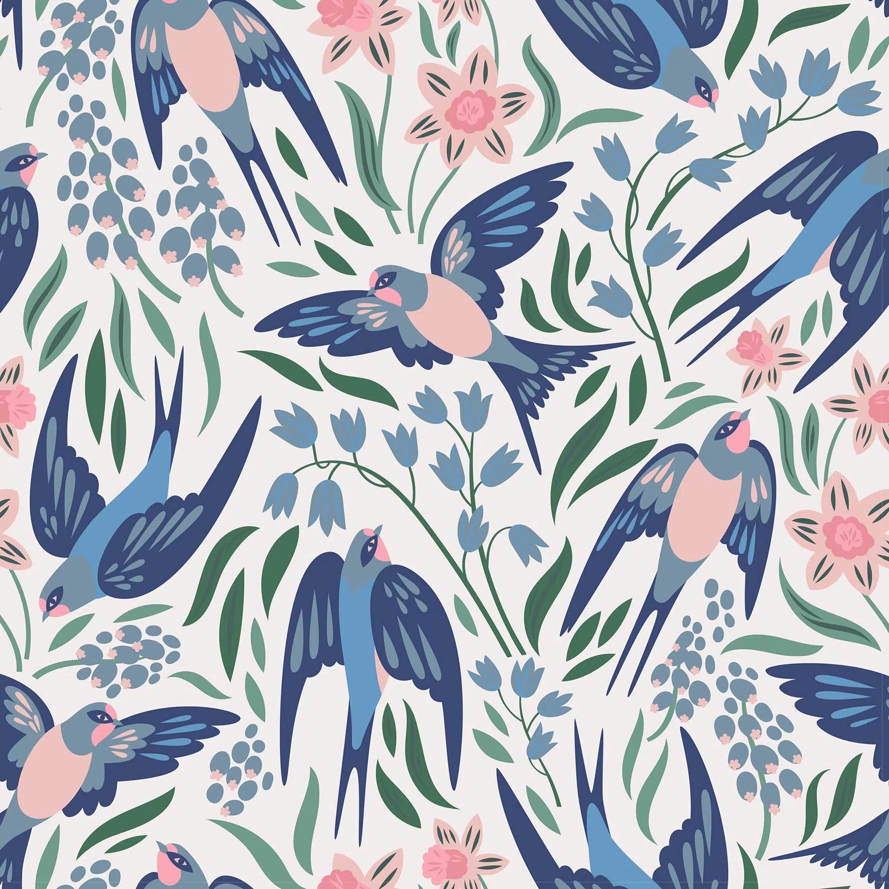 טפט לקיר - דגם  Swallows