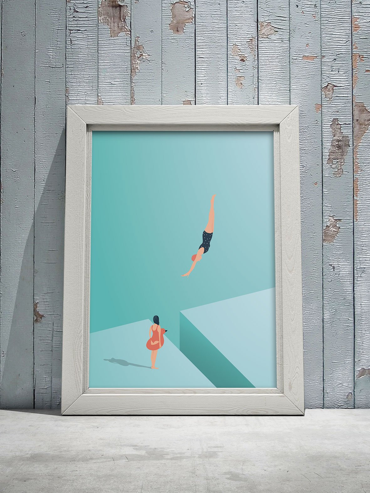 הדפס - Swimming Pool Jump