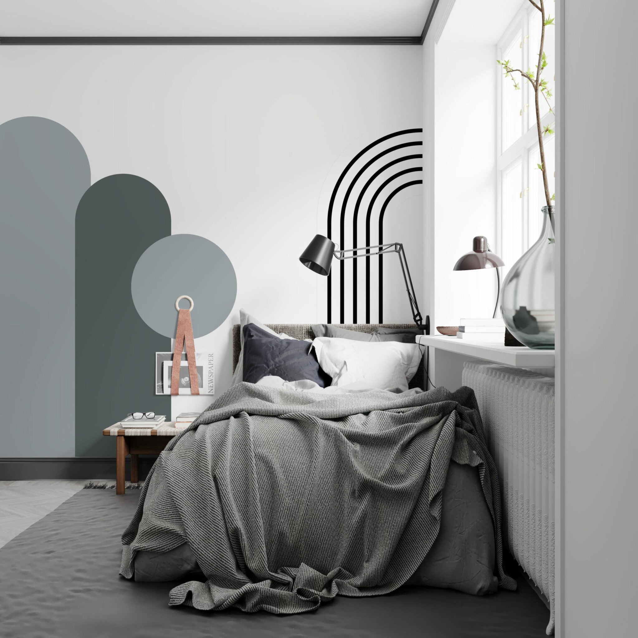 סט מדבקות טפט צורני - 8 יחידות