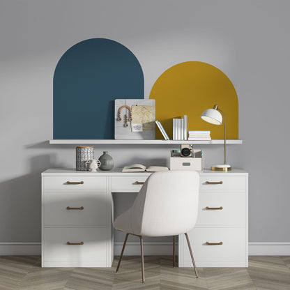 זוג מדבקות טפט במגוון צבעים - דגם קשתות