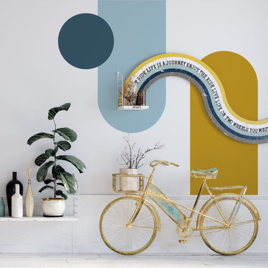 מדבקת טפט צורני בצבעים שונים - דגם עיגול