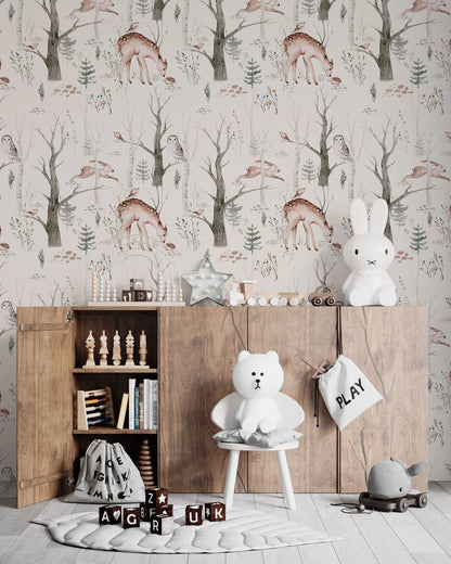 טפט לקיר - דגם  Watercolor Forest