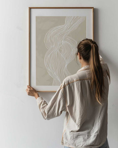 הדפס - Beige lines