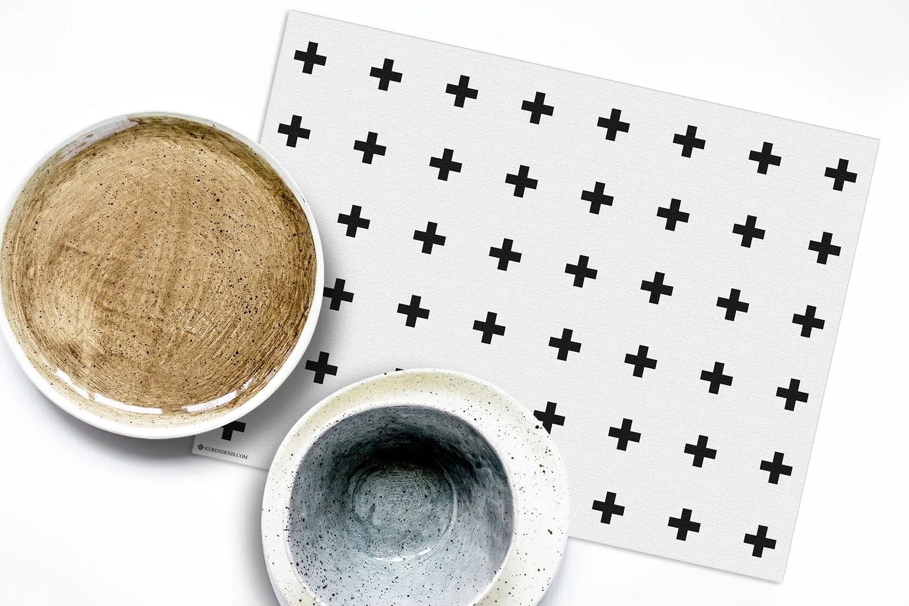 פלייסמט ויניל - דגם פלוס לבן