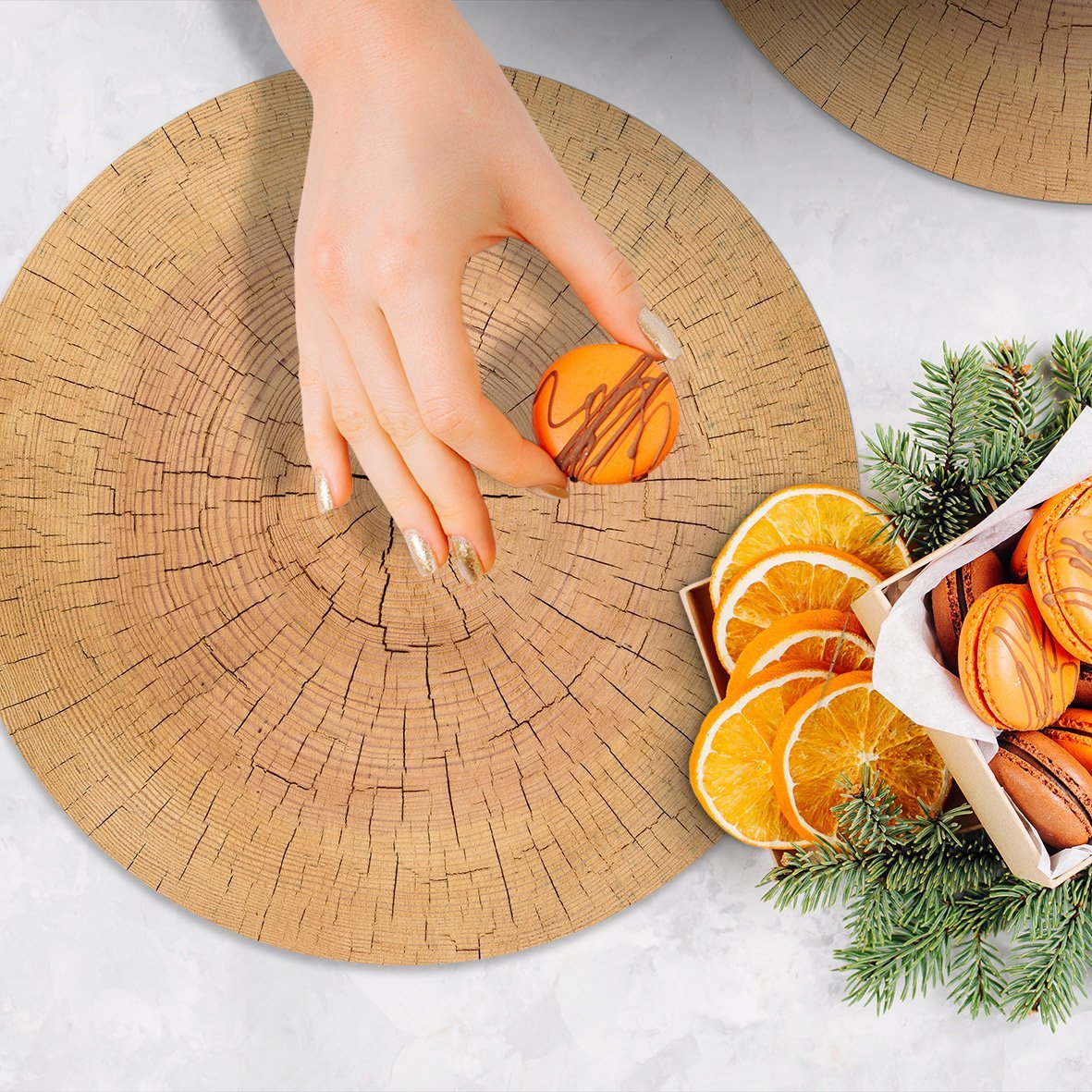 פלייסמט ויניל - עגול Wood