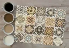 brown tiles placemat top