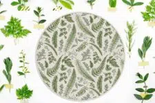 nordic-leaves-round-placemat-top