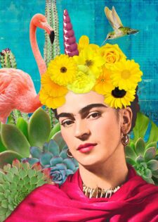 פוסטר למיסגור - Frida Kahlo קולאז'