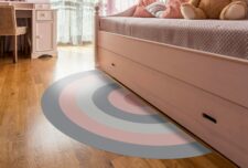 שטיח ויניל חצי עיגול - דגם Blush Rainbow