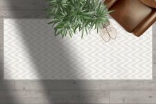 שטיח ויניל מעוצב - גודל 50/120 ס"מ דגם בוהו שיק בז'