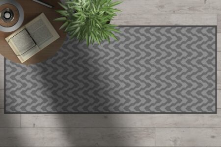שטיח ויניל מעוצב - גודל 50/120 ס"מ דגם בוהו שיק אפור