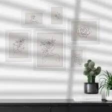 6-floral-woman-line-prints-on-wall