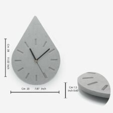 concrete clock shahar black hands for web infografic top view measurements