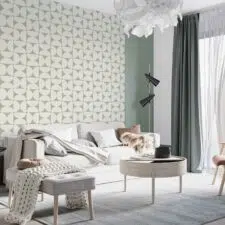 soft-green-geo-wallpaper-on-wall