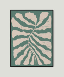 הדפס מעוצב Abstract green leaf