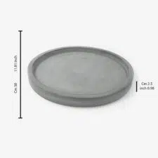 concrete tray large round tray for website infografic measurements