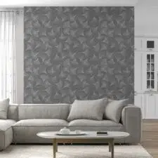 grey-leaves-wallpaper-on-wall